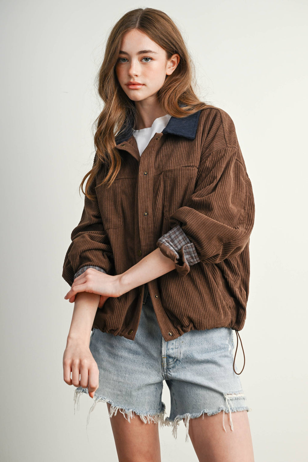 The Hazel Plaid Lined Corduroy Jacket