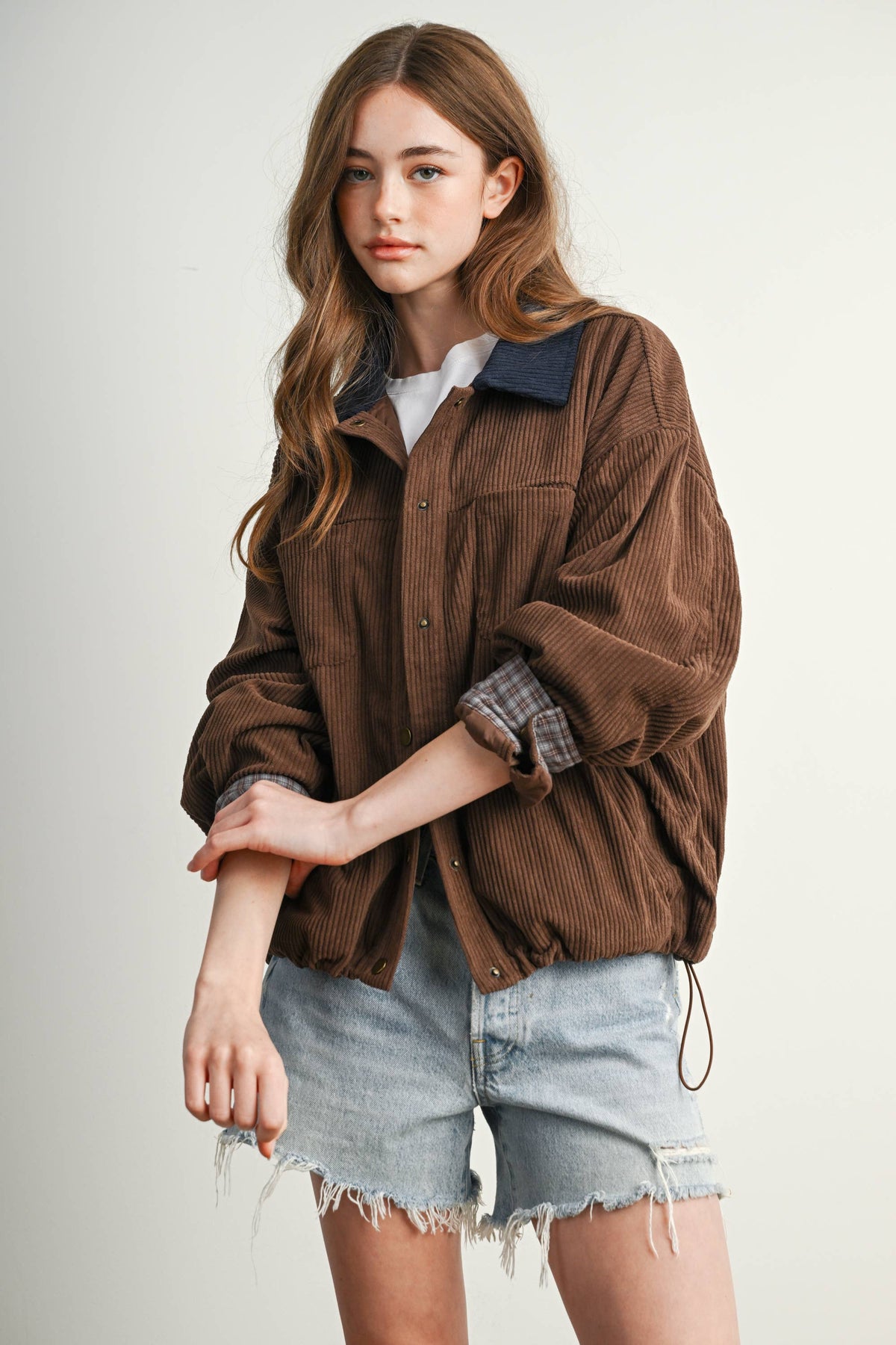 The Hazel Plaid Lined Corduroy Jacket