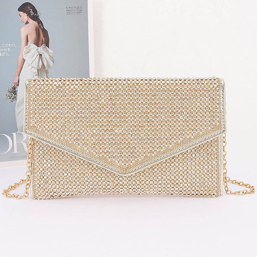 Rhinestone Envelope Party Clutch