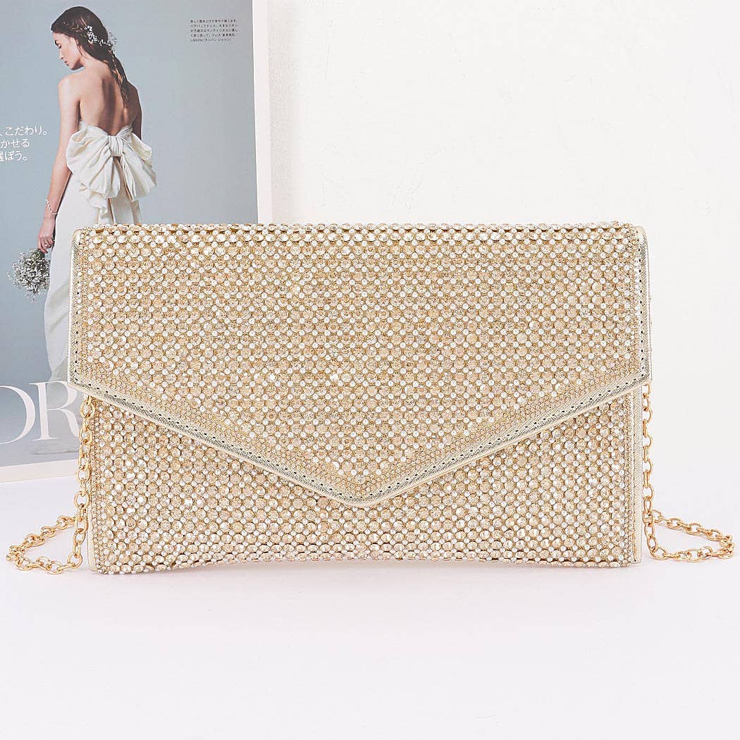 Rhinestone Envelope Party Clutch