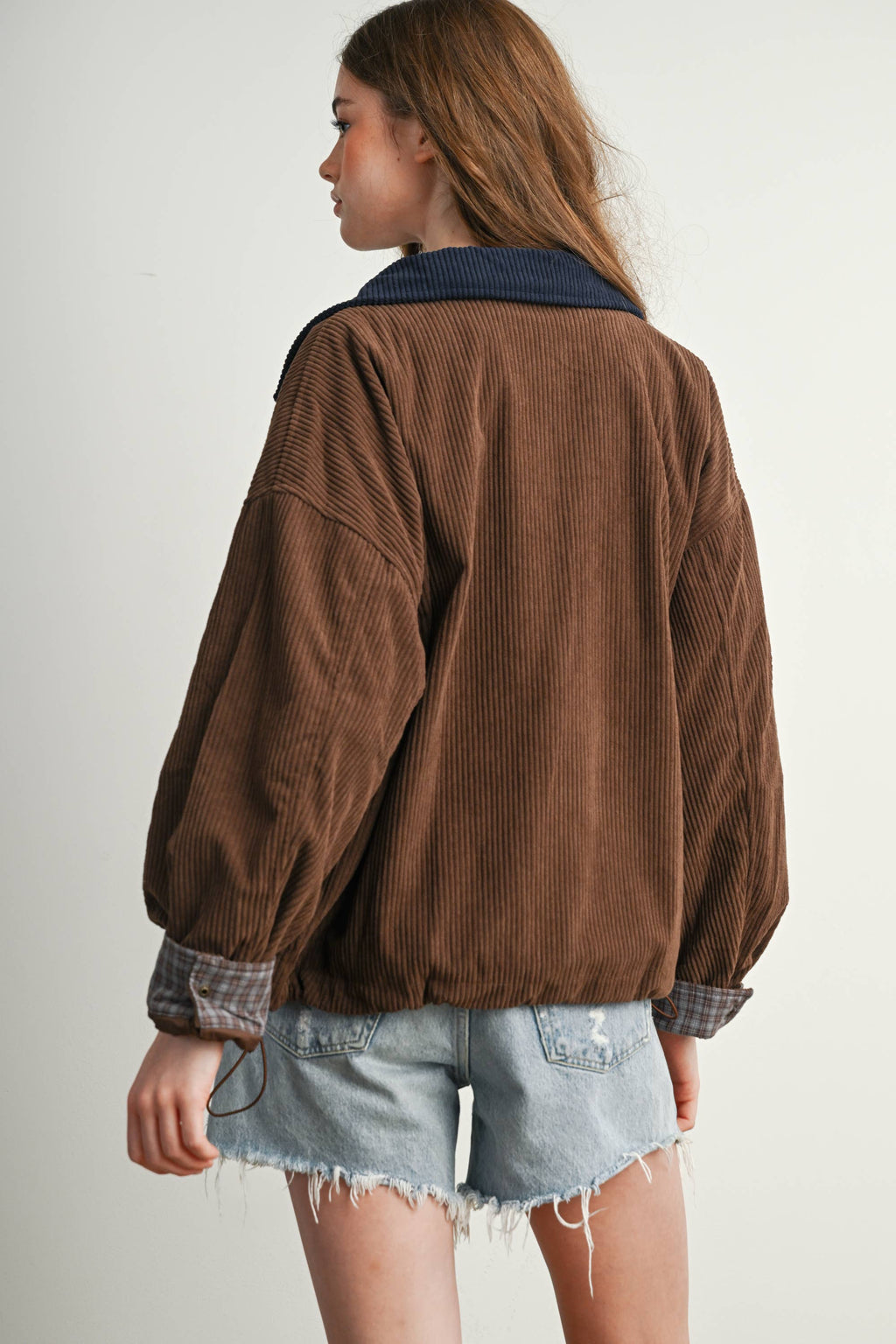 The Hazel Plaid Lined Corduroy Jacket
