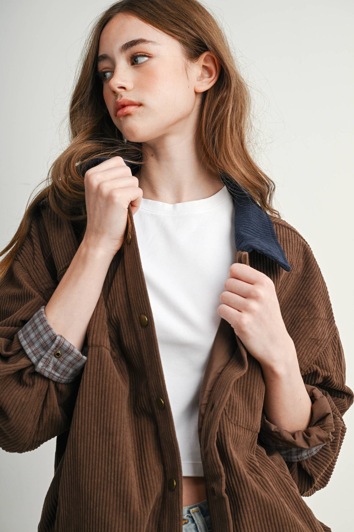 The Hazel Plaid Lined Corduroy Jacket