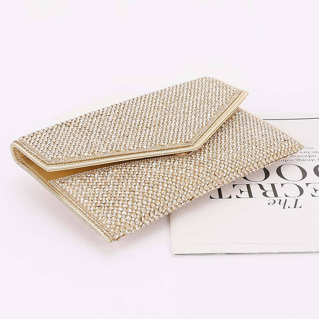 Rhinestone Envelope Party Clutch
