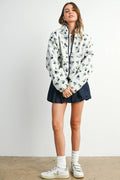 The Willow Floral Sherpa Fleece Snap Jacket