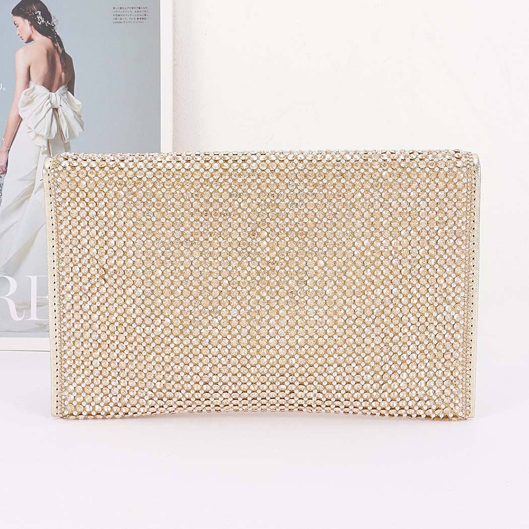 Rhinestone Envelope Party Clutch