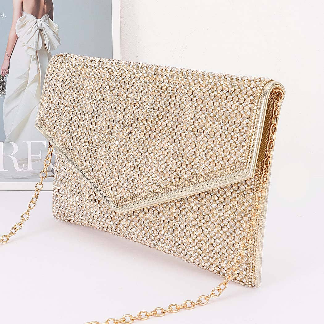 Rhinestone Envelope Party Clutch