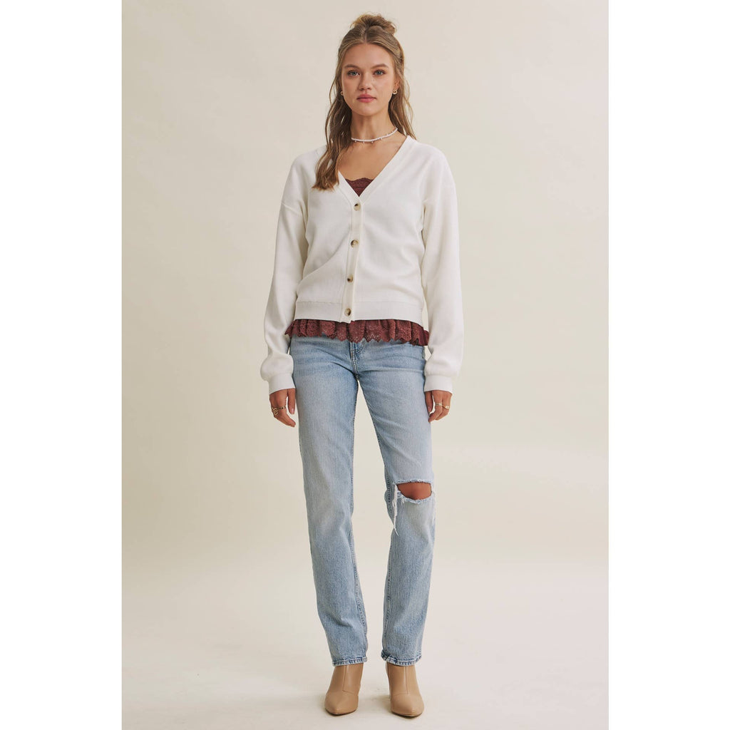 Multi-Way Versatility Soft Cotton Button-Down Sweater Vest