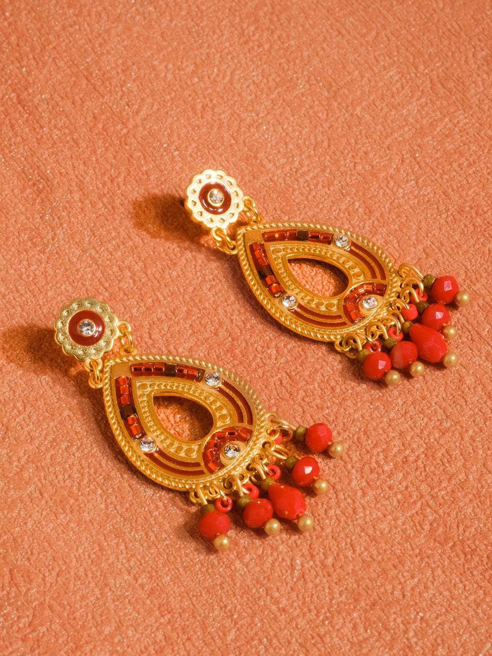 Hayward 18K Gold Boho Oval Tassel Earring