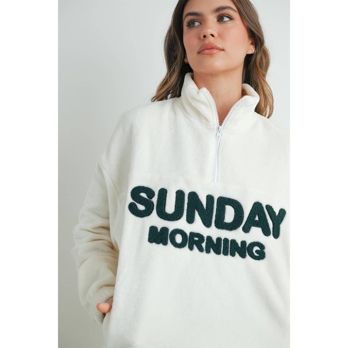 Sunday Morning Half-Zip Pullover Sweatshirt