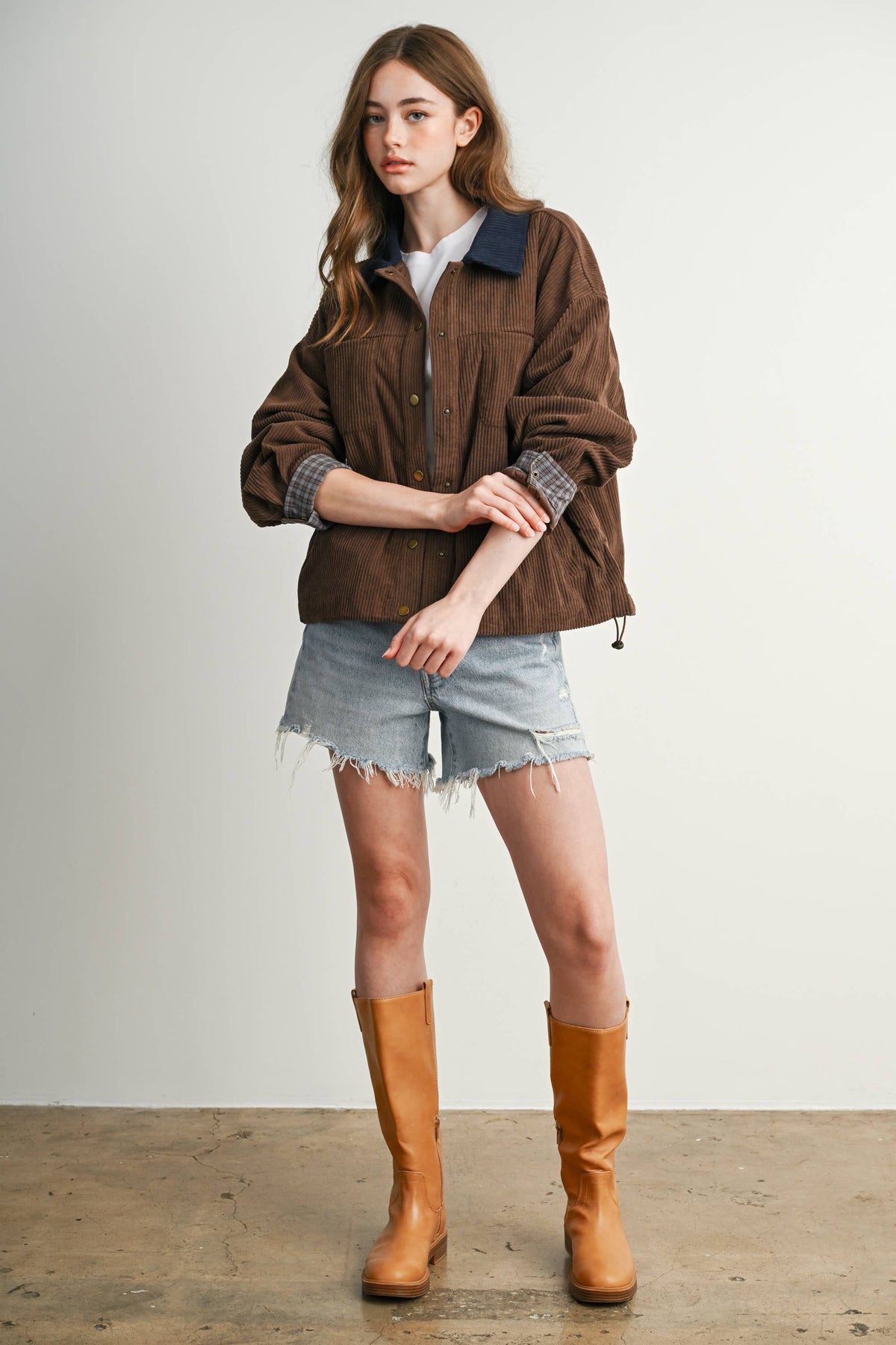 The Hazel Plaid Lined Corduroy Jacket
