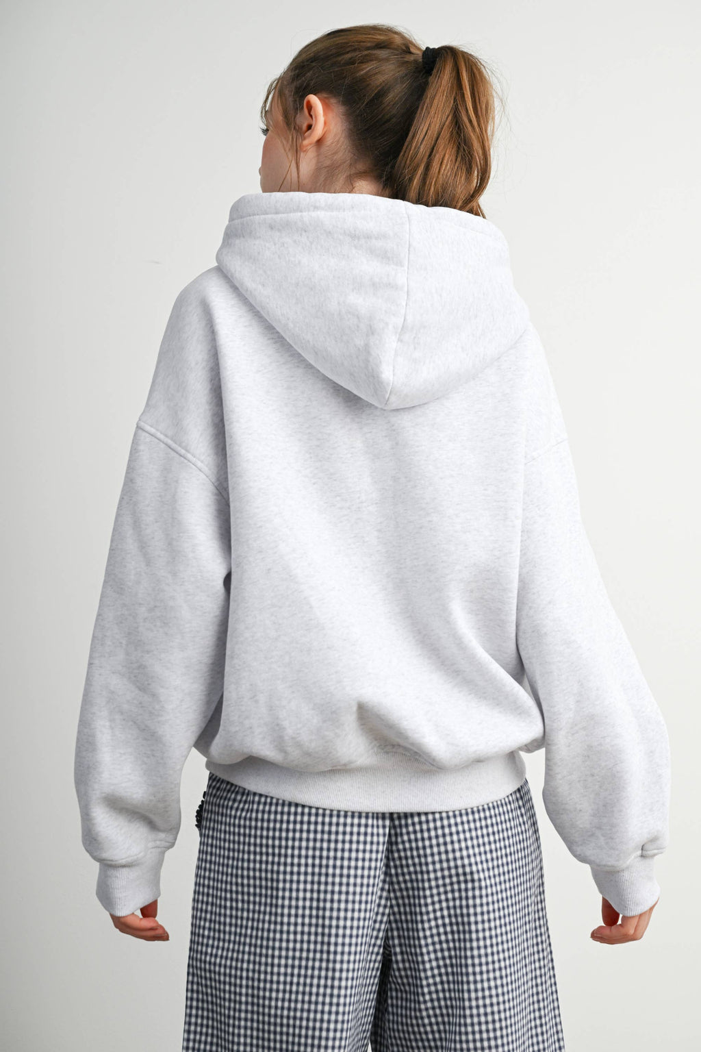 USA Graphic Gingham Lined Hooded Sweatshirt