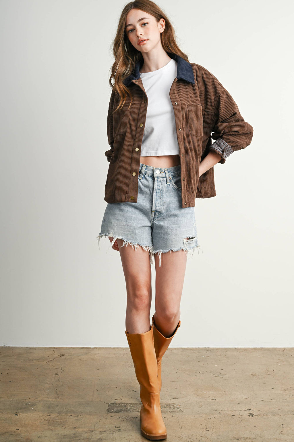 The Hazel Plaid Lined Corduroy Jacket