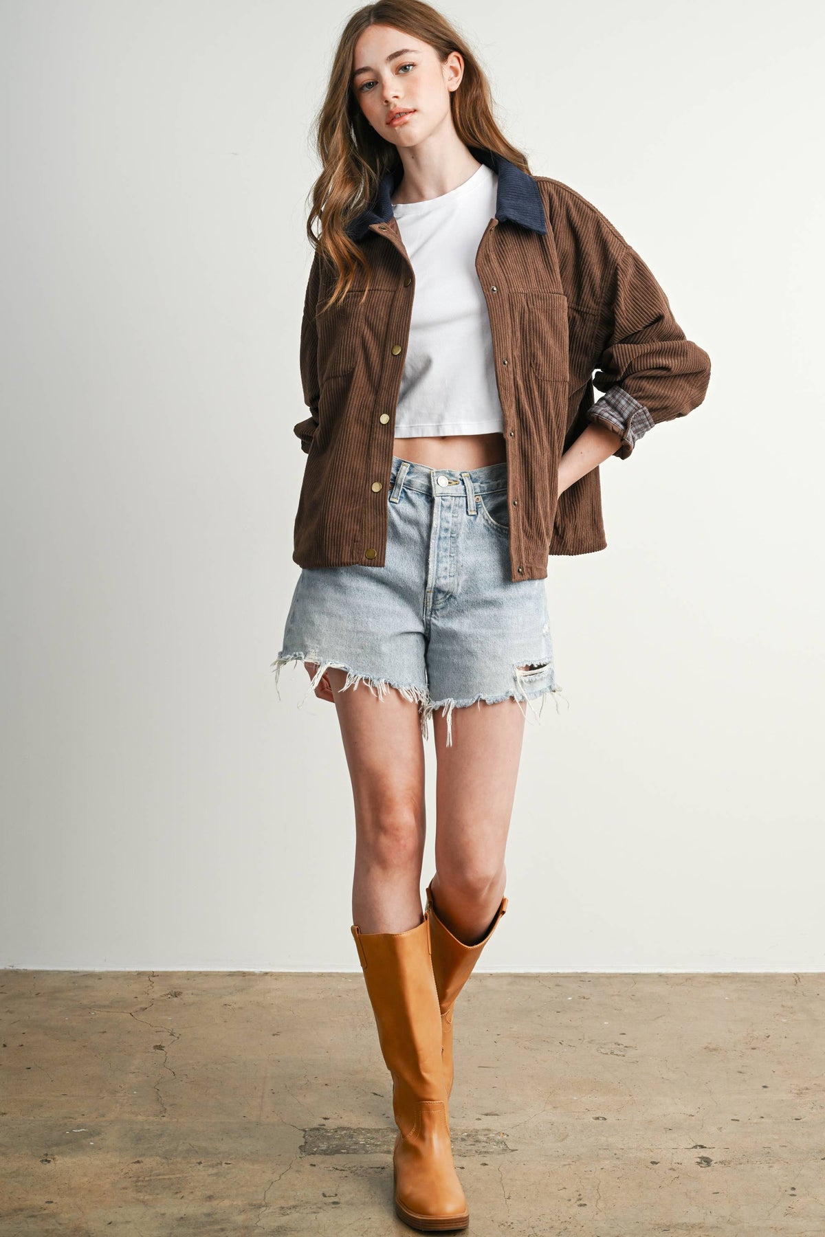 The Hazel Plaid Lined Corduroy Jacket