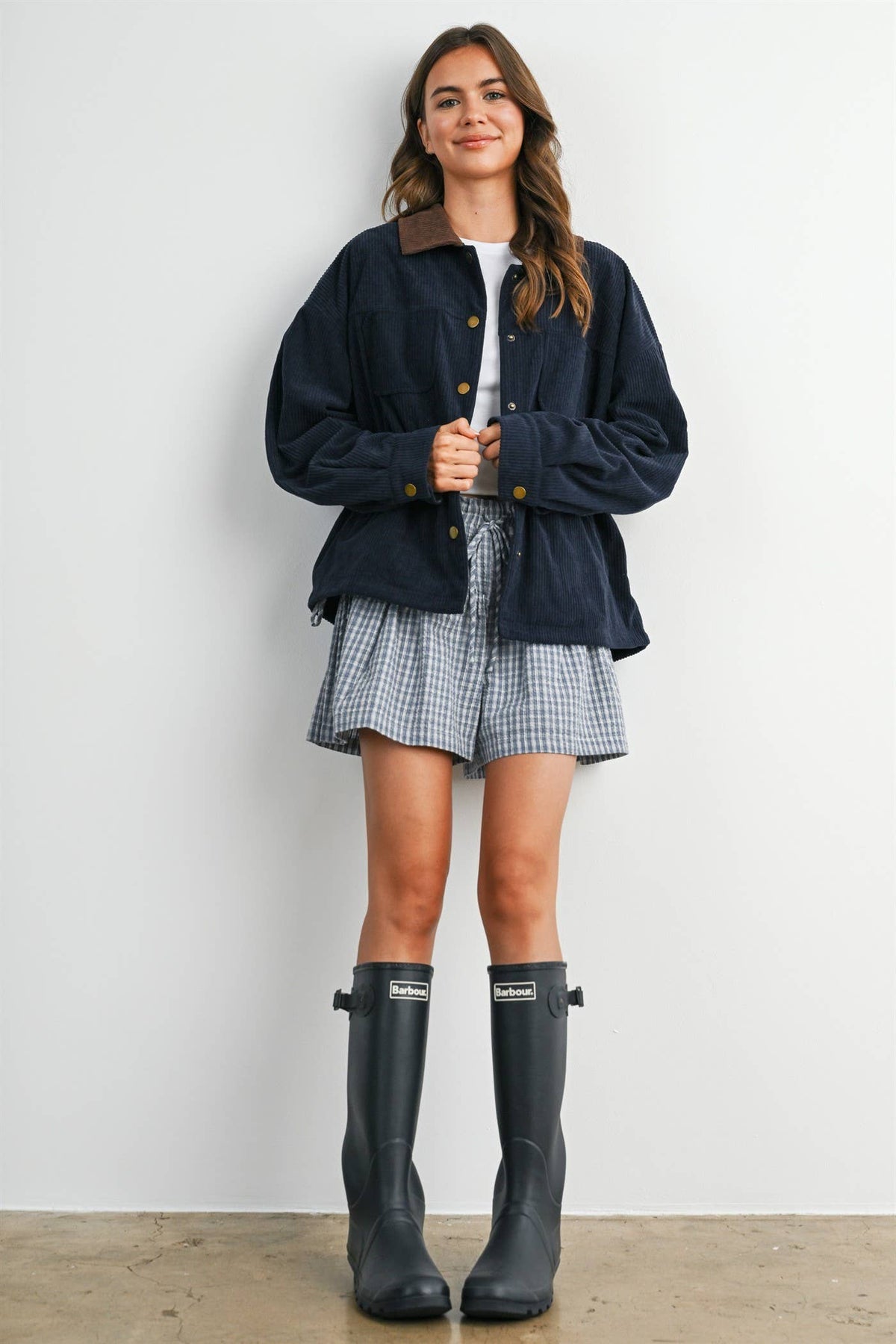 The Hazel Plaid Lined Corduroy Jacket