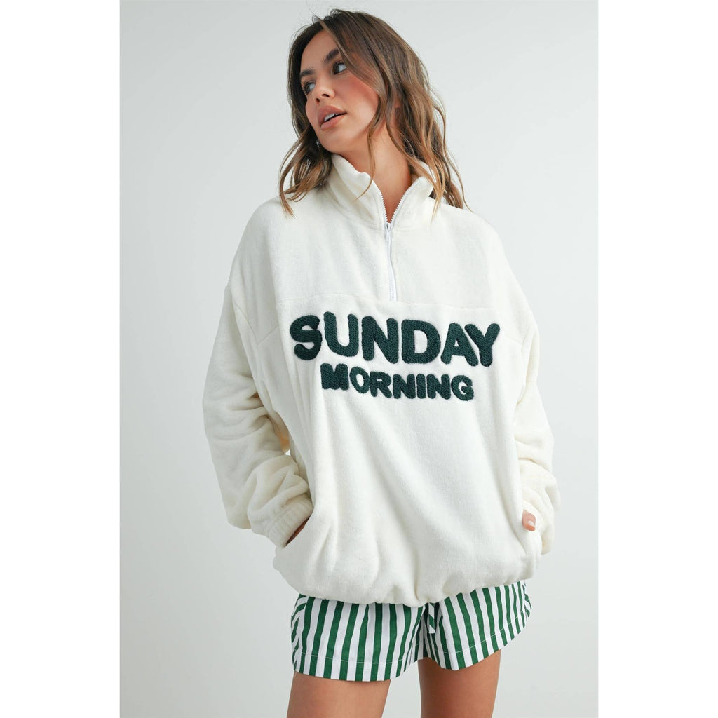 Sunday Morning Half-Zip Pullover Sweatshirt