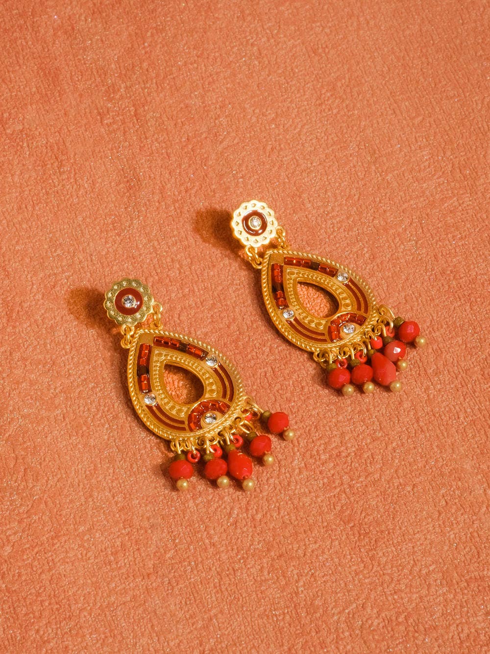 Hayward 18K Gold Boho Oval Tassel Earring