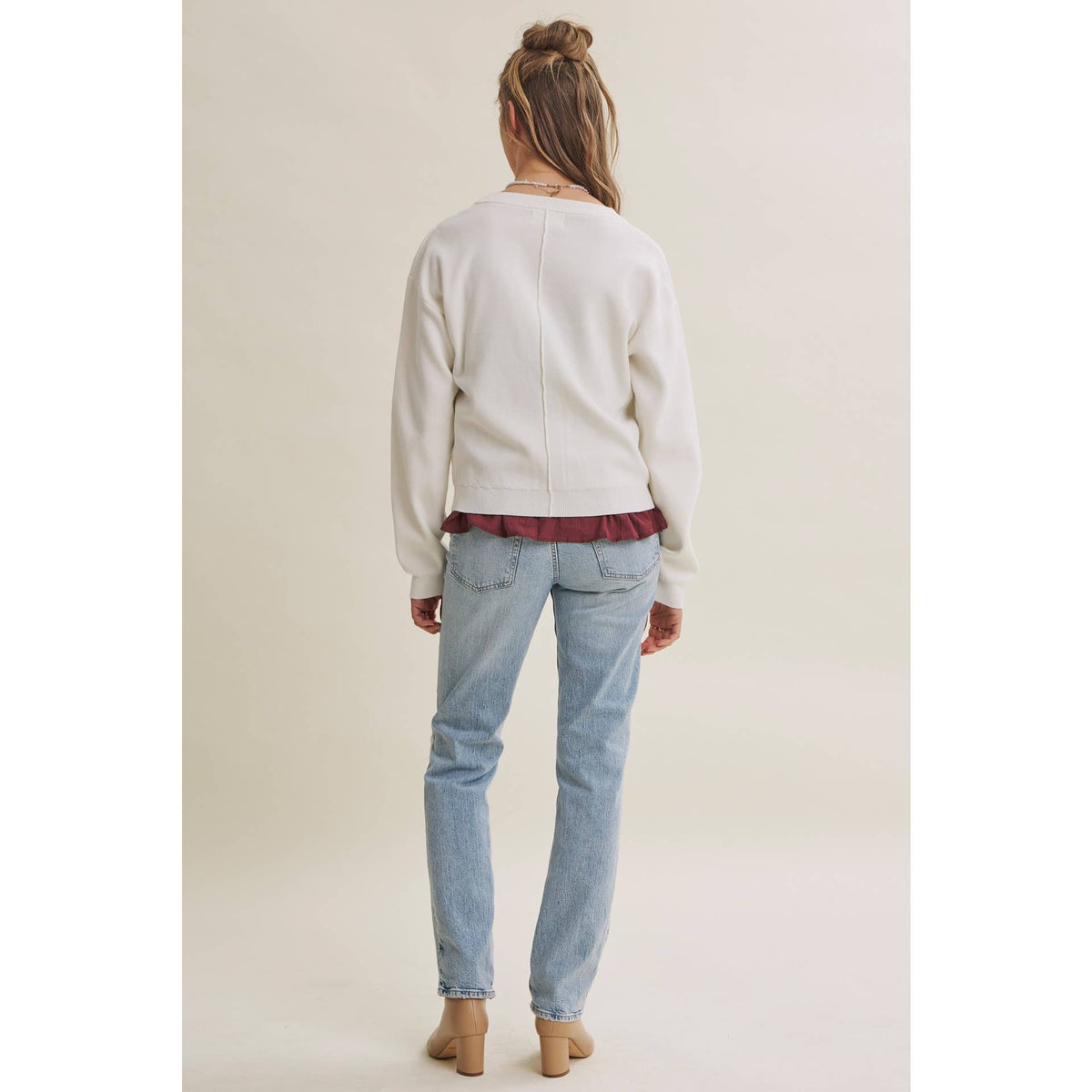 Multi-Way Versatility Soft Cotton Button-Down Sweater Vest